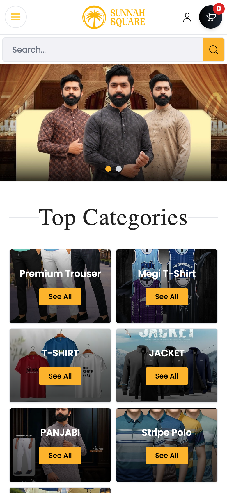 Sunnah Square — E-Commerce Storefront — mobile